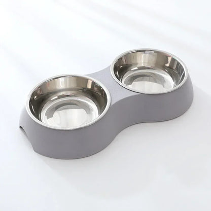 Double Pet Bowl – Stainless Steel Food