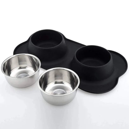 Non-Slip Double Dog Bowl Set