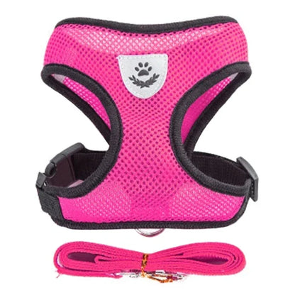 Adjustable Mesh Pet Harness & Leash