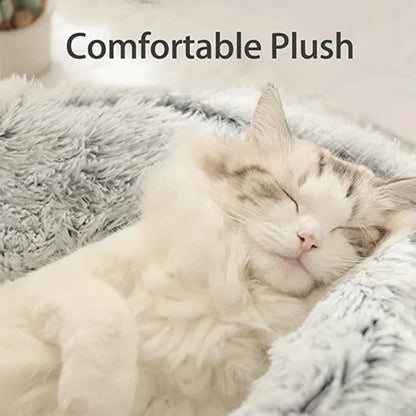 2-in-1 Plush Cat Bed