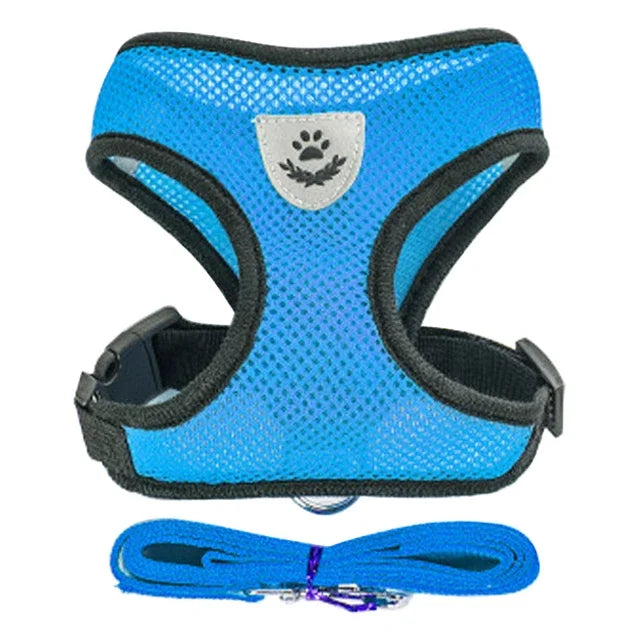 Adjustable Mesh Pet Harness & Leash