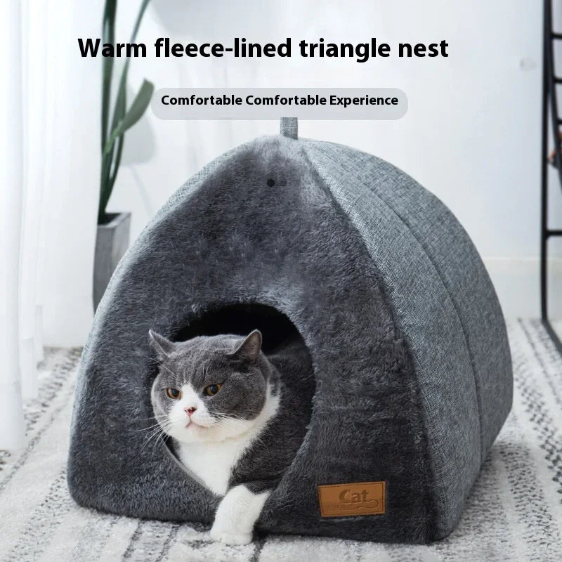 Cozy Triangle Cat Nest