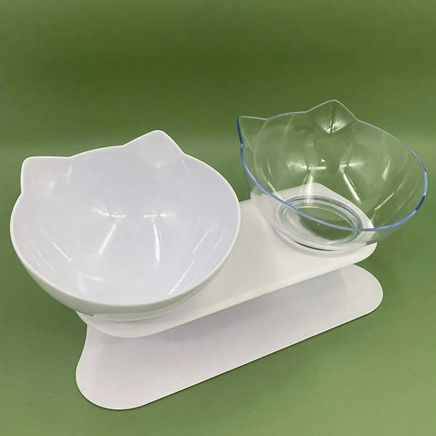 Slanted Cat Bowl with Neck Protection