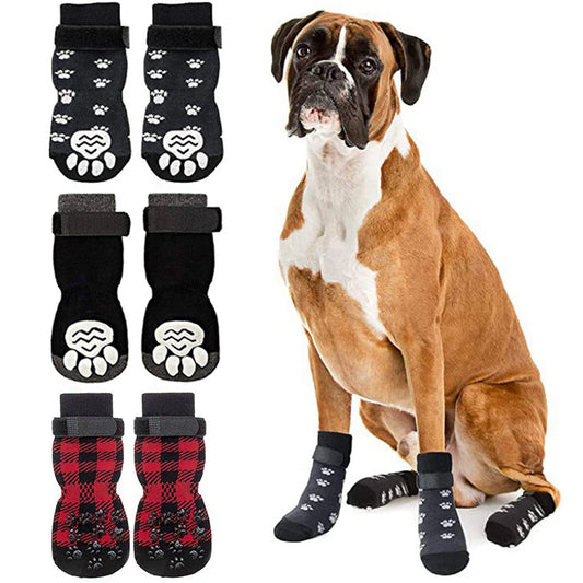 4pcs Anti-Slip Pet Dog Cat Socks