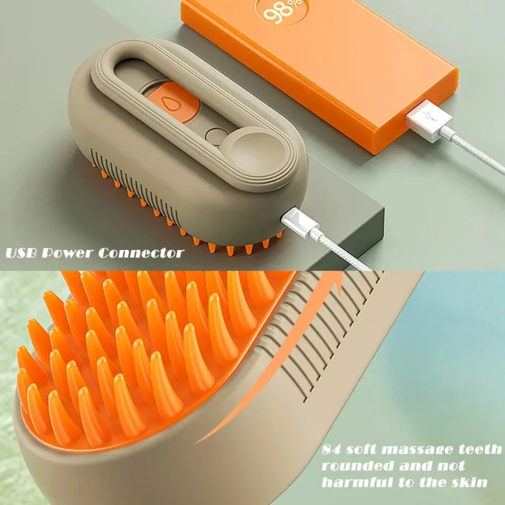 3-in-1 Electric Pet Steam Brush