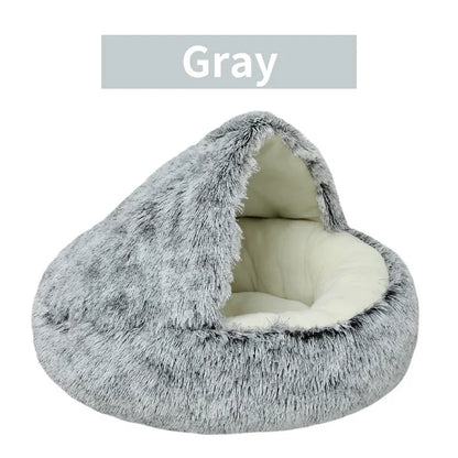 2-in-1 Plush Cat Bed