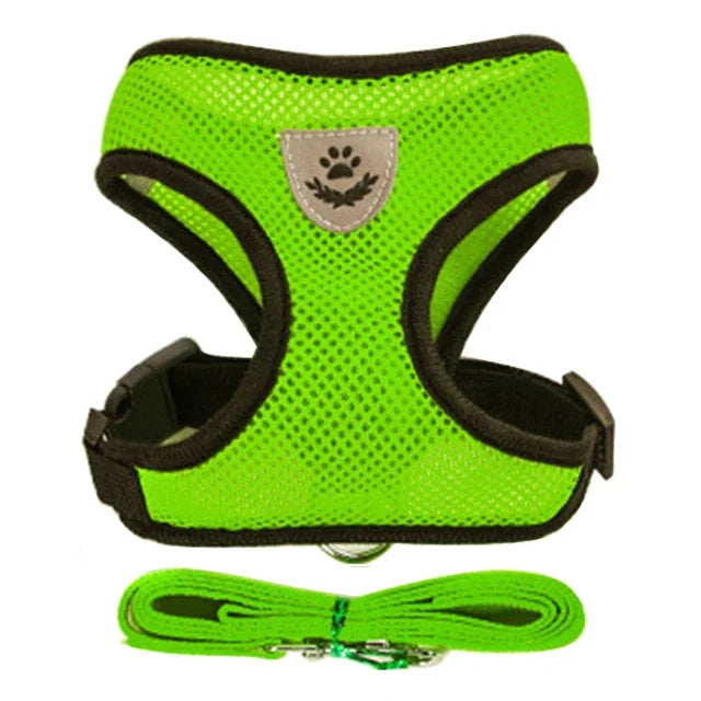 Adjustable Mesh Pet Harness & Leash