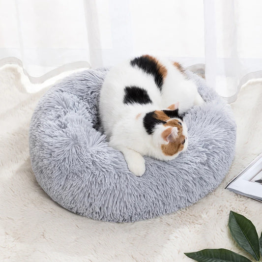 Round Plush Cat Nest