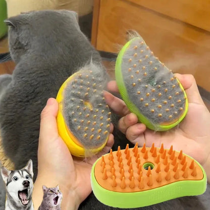 3-in-1 Electric Pet Steam Brush