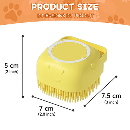 Dog Bath Brush with Shampoo Dispenser