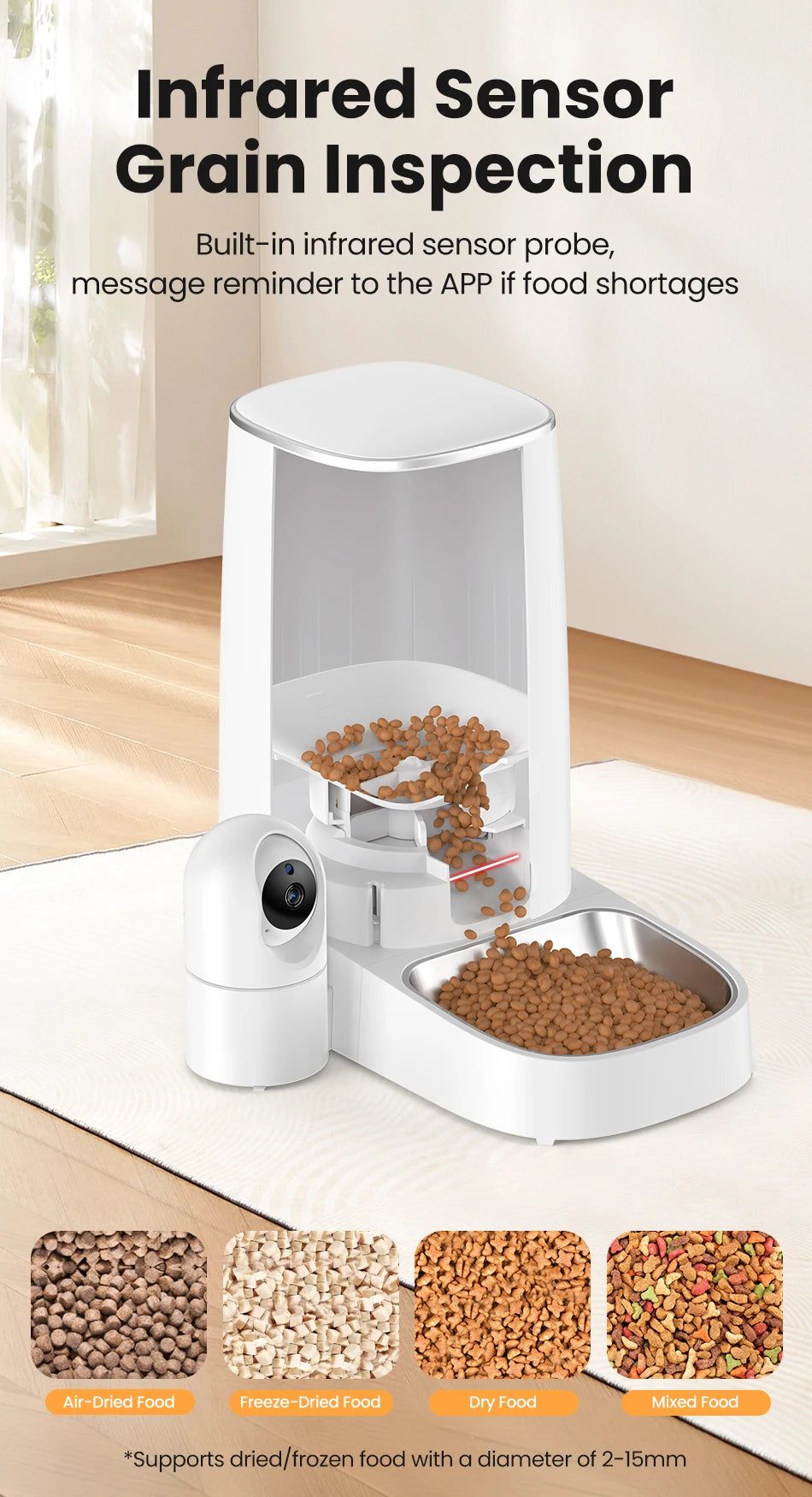 Food dispenser with camera