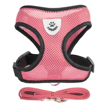 Adjustable Mesh Pet Harness & Leash