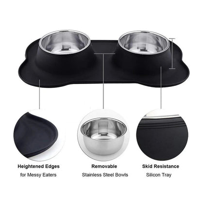 Non-Slip Double Dog Bowl Set