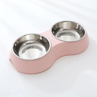 Double Pet Bowl – Stainless Steel Food