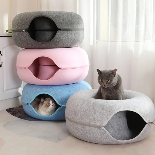 Donut Cat Tunnel Bed